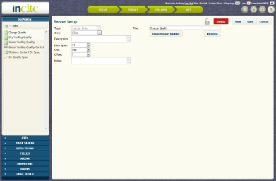 <em>Figure 1 - Report Setup page for Tabular Report</em>